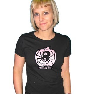 POISONOUS SPIDER GIRL SHIRT SCHWARZ