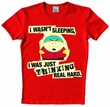LOGOSHIRT - SOUTH PARK CARTMAN THINKING SHIRT - RED