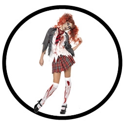 High School Girl Zombie Kost�m - Schulm�dchen - Klicken f�r gr�ssere Ansicht