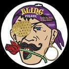 Augenklappe Pirat Bling Bling mit Ohrring