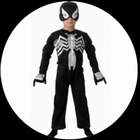 Schwarzes Spiderman Kinder Kost�m - Black Spiderman