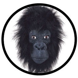 Gorilla Maske Deluxe Erwachsene - Klicken fr grssere Ansicht