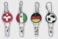 Fussball 4er Set Mixed - Keycovers - Schlsselkappen