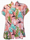 Kalakaua - original Hawaiibluse - Goldfish - Coral