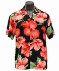 Original Hawaiihemd - Hibiscus Blossom - Schwarz - Paradise Found