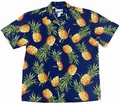 Original Hawaiihemd - Tropical Gold Navy - Waimea Casual