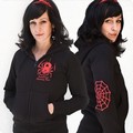 Poisonous Spider Girl Hooded Jacket schwarz