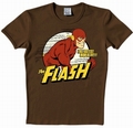 Logoshirt - Der rote Blitz Shirt - The Flash - DC Comics - Braun