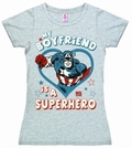 Logoshirt - Marvel - My Boyfriend is a Superhero  - Girl Shirt