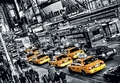 Fototapete - New York - Taxis - Cabs Queue