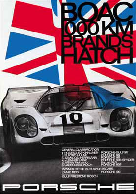 PORSCHE RENNPLAKAT - POSTER