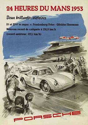 PORSCHE RENNPLAKAT - POSTER