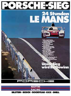 PORSCHE RENNPLAKAT - POSTER