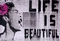 Banksy Poster Billie Holiday Life is Beautiful, Street Art