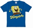 KIDS SHIRT - SPONGEBOB JUMPING - BLAU