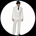 Mafia Kost�m weiss - Nadelstreifen