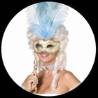 Barock Stabmaske Hellblau